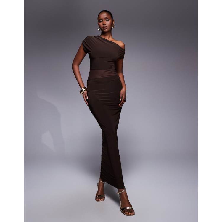 最終値下げ‼️The Row 新品Perry dressバニラXL Black Alari One Shoulder Maxi Dress