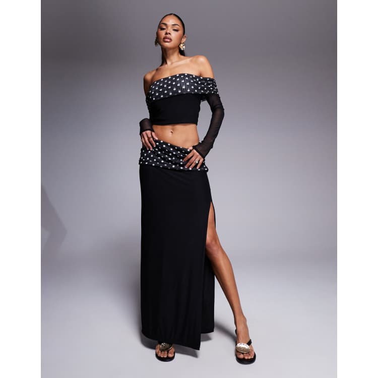 【kyo】FLIP OVER TAIL SLIT SKIRT Unleash Your Inner Goddess in Our Cleopatra Slit Skirt | The