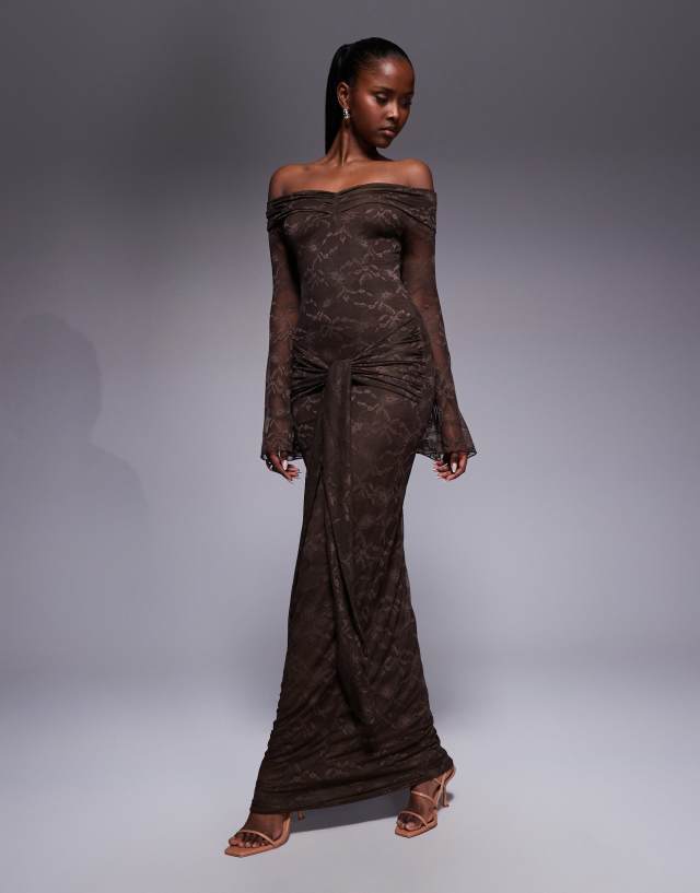 flared layered dress Kaiia - Maxi - Women - Polyester/Spandex - 4 US simple fitted wedding dress