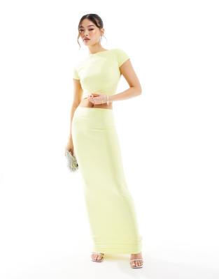 Kaiia Exclusive Double Layered Slinky Low Back Top In Blue