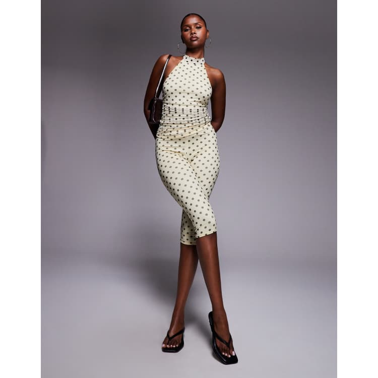 Kaiia Exclusive double layered slinky mesh high waist capri
