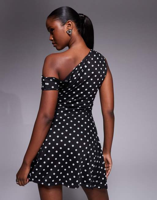 Kaiia exclusive double layered slinky mesh off shoulder