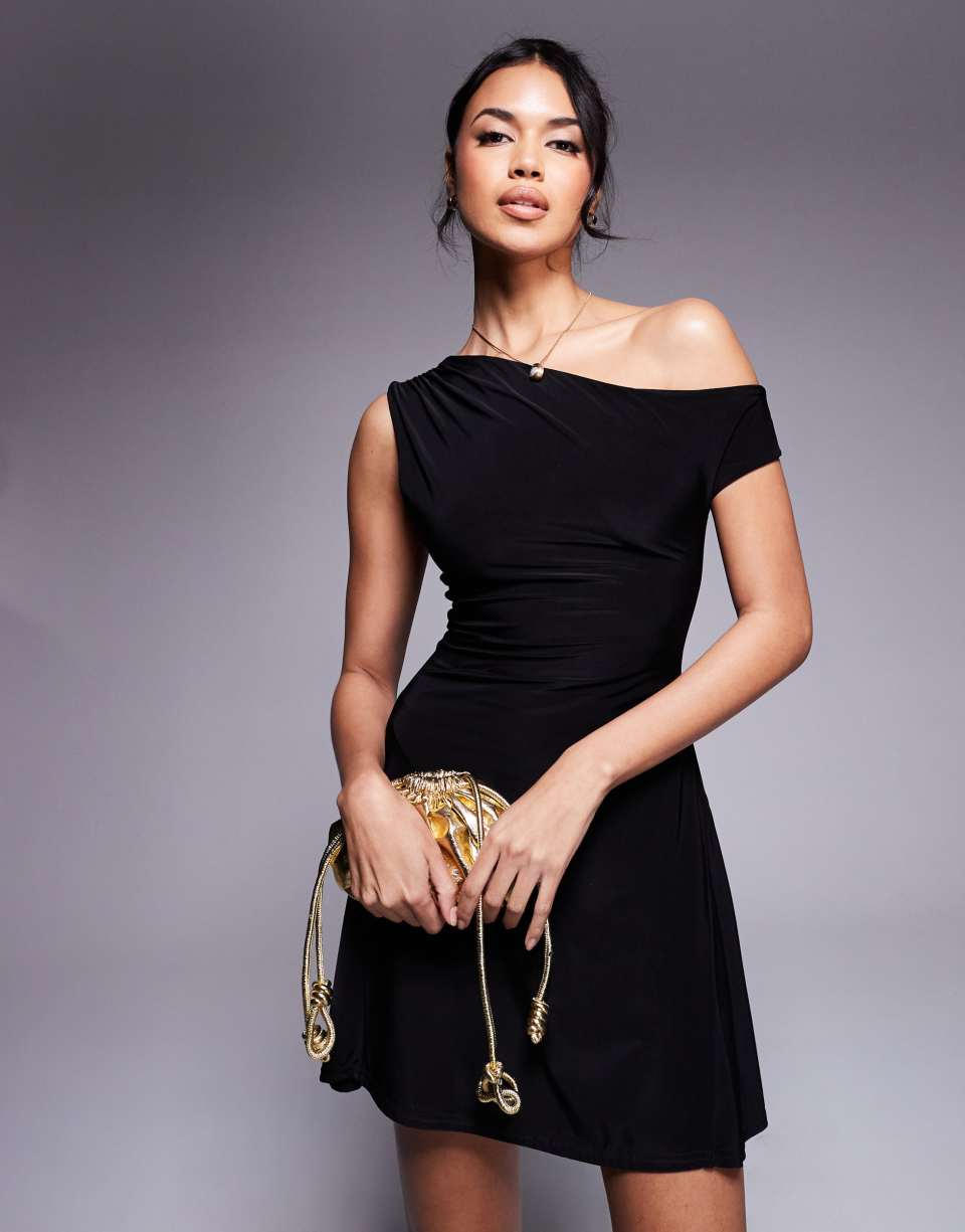 Double layered off shoulder dress
