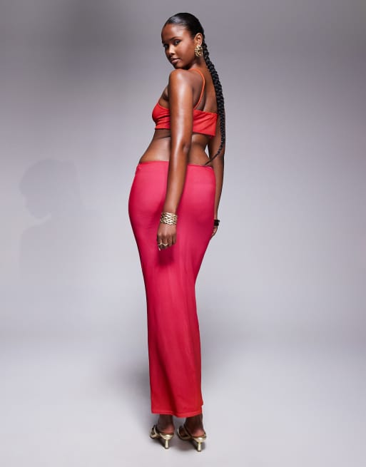 strapless open back dress Caroline Cutout Midi Dress main image 0