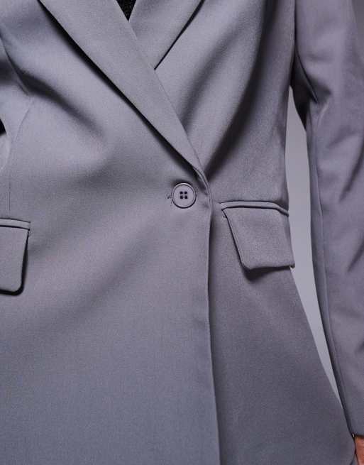 Kaiia - Exclusive - Elegante oversized blazer in antracietgrijs, deel van co-ord set, 4 van 4
