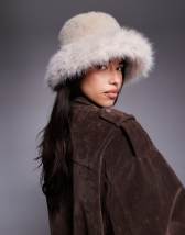 Kiwi & Co fluffy faux fur aviator hat in blue