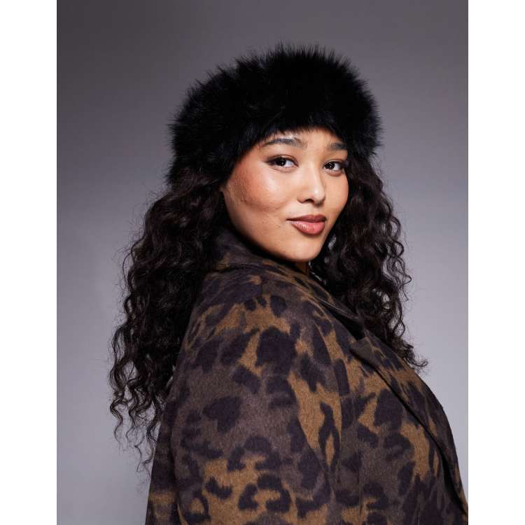 Kaiia exclusive faux fur headband in black | ASOS display picture 2