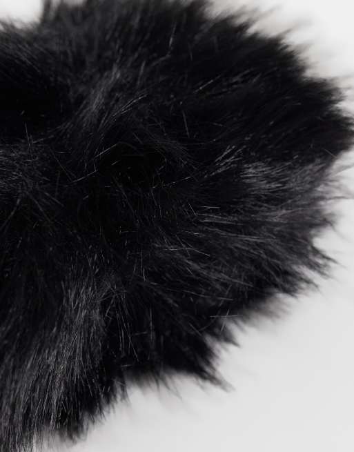 Kaiia exclusive faux fur headband in black, 2 of 3