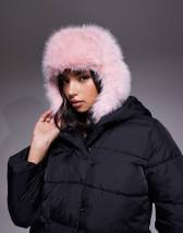 Kiwi & Co fluffy faux fur aviator hat in blue