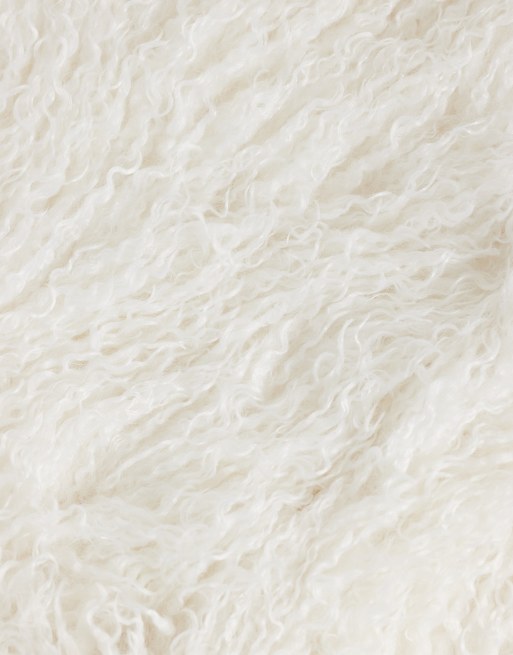 Kaiia exclusive furry leg warmers in cream, 2 of 3