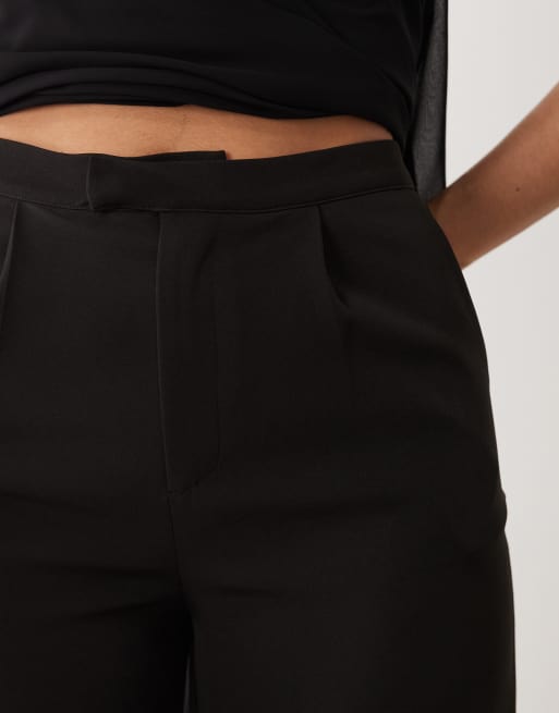 Kaiia exclusive high waisted tailored wide leg pants in black (part of a set), 3 of 5