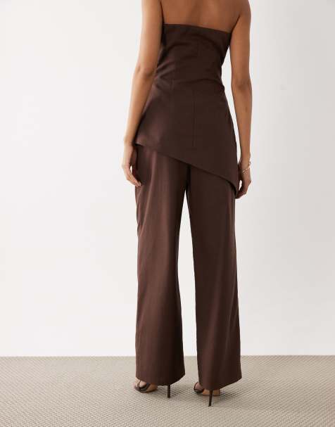 brown and white dresser Freedom Flex Slim Straight Leg Dress Pants for Tall Women in Espresso 14 / Extra Tall / Espresso main image 1