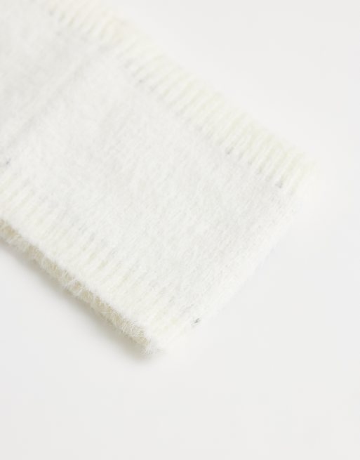 Kaiia exclusive logo knitted headband in black and white, 3 of 3