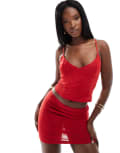 [Kaiia] Kaiia exclusive mesh cami top in red (part of a set) 14 RED