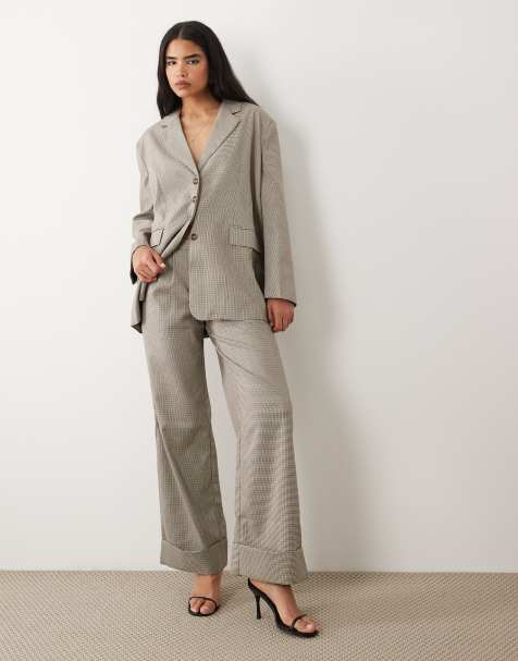 Kaiia – Exclusive – Oversize-Hose mit weitem Bein und Bündchen in traditionellem Karomuster, Kombiteil - view 1