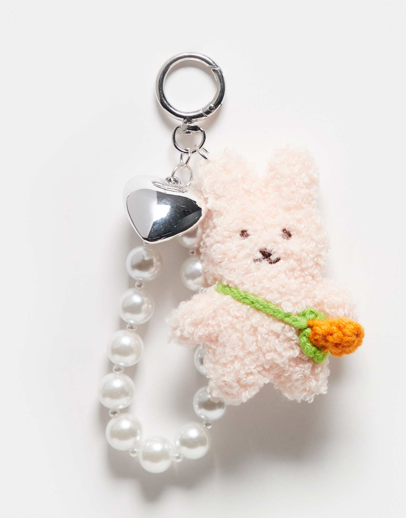 Эксклюзивная сумка-зайчик на цепочке с жемчугом Kaiia в мульти-цвете