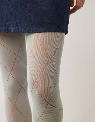 Kaiia Exclusive Plaid Pattern Tights In Multi