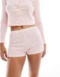 [Kaiia] Kaiia exclusive pointelle pyjama shorts in pink (part of a set) 18 PINK