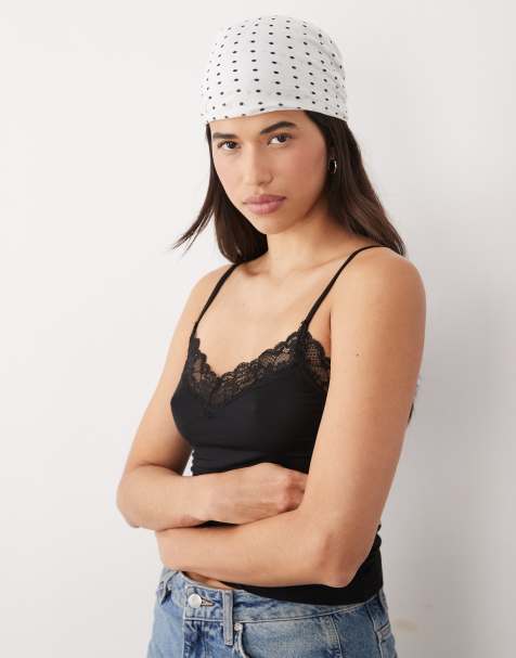 Kaiia exclusive polka dot head scarf in mono - view 1
