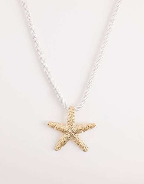 Kaiia exclusive rope chain starfish necklace in gold tone - view 1