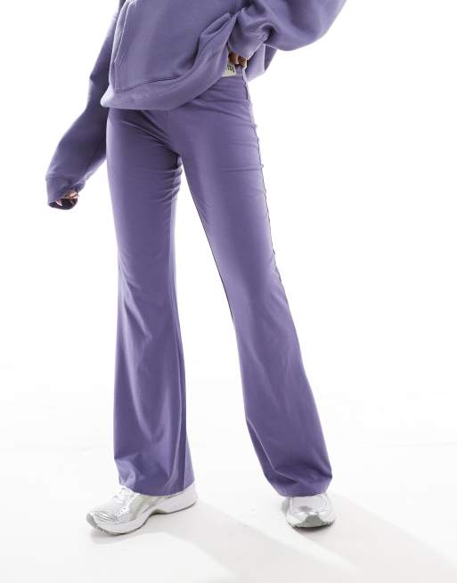 Kaiia exclusive Studio logo flared yoga pants in blue - part of a set  