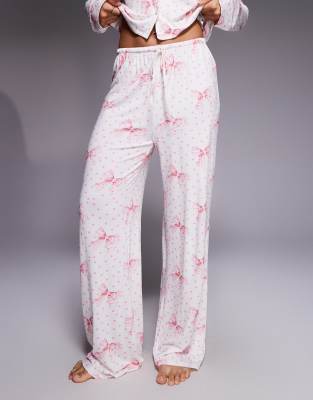 Kaiia Exclusive Super Soft Pajama Pants In White