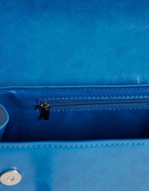 Kaiia - Exclusive - Tas van imitatieleer met omslag in turquoise, 3 van 4