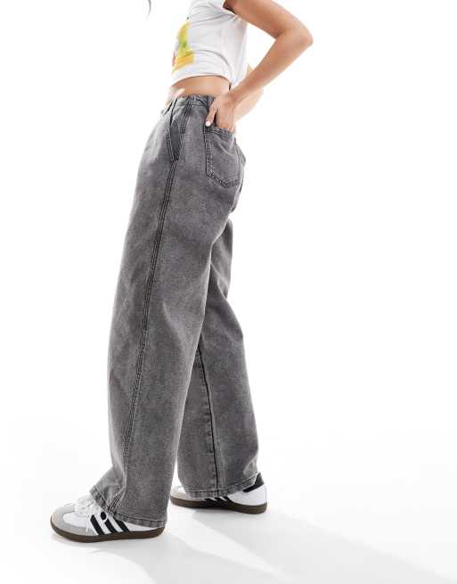 Kaiia - Exclusives - Jeans met wijde pijpen in grijs met wassing  , 3 van 5