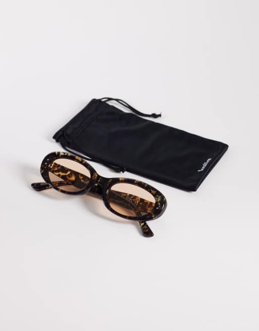 Kaiia - Exclusives - Zonnebril met ovaal montuur in licht tortoise, 3 van 3