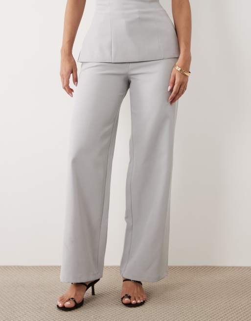 Kaiia - Exclusivité - Pantalon droit d'ensemble ajusté - Gris clair, 3 de 5