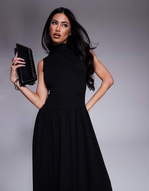 Robe Noire Sans Manches Cynthia Rowley - Taille M - Longueur Genoux - Occasion Très Bon état