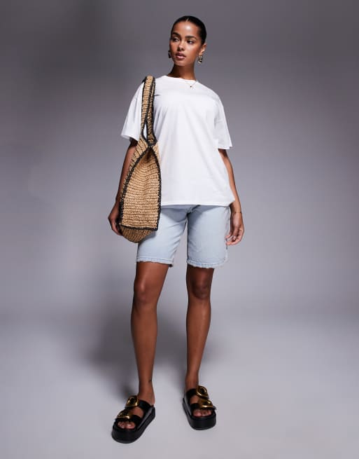 Kaiia - Exclusivité - T-shirt oversize en coton avec imprimé Pasta Lovers Club au dos - Blanc, 2 de 4