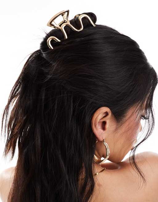 Kaiia - Fermaglio per capelli color oro in metallo