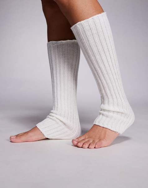 Kaiia – Gräddvita, ribbstickade benvärmare, exklusivt hos ASOS - view 1