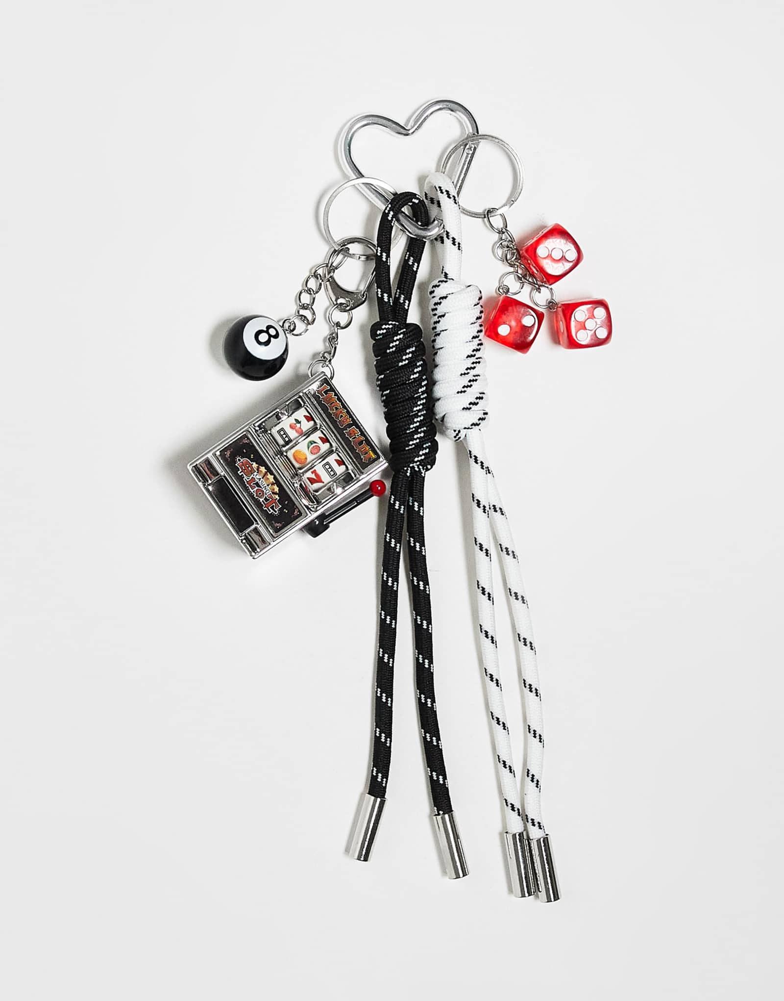 Интерактивный игровой автомат Kaiia heart carabiner lucky jackpot bag charm в мульти-режиме