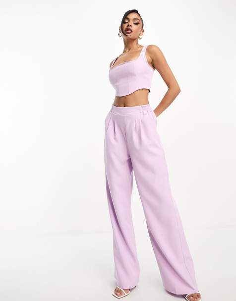 Bershka pointelle flared pants in ecru - part of a set