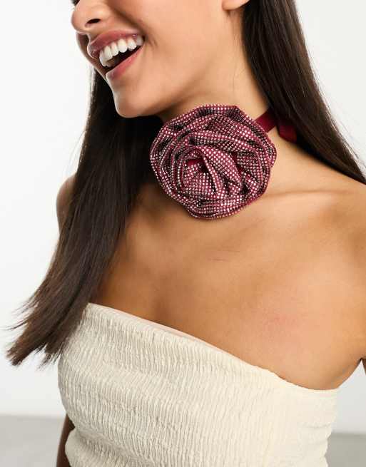 Kaiia hot stud rose corsage in red