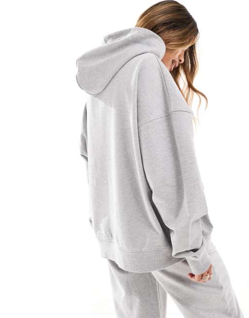 Kaiia – Jasnoszara bluza oversize z kapturem i logo, część zestawu, 4 z 4