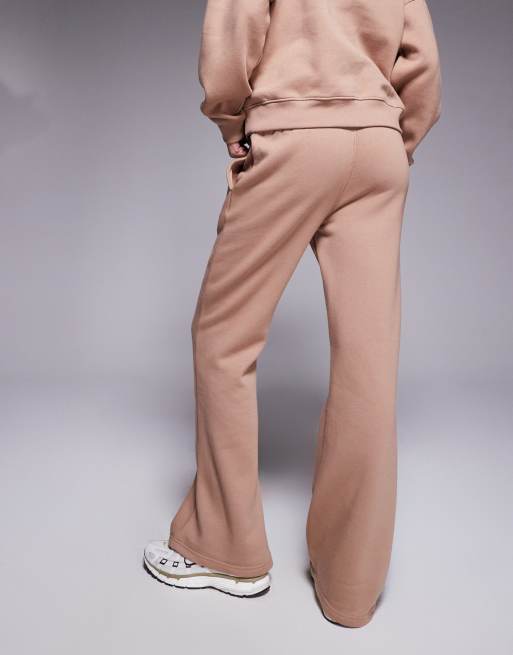 Kaiia - Joggers a fondo ampio color espresso in misto cotone in coordinato  , 4 di 5
