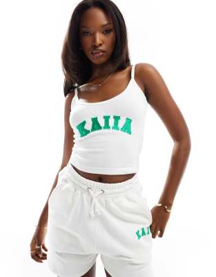 logo cami top in white - part of a set