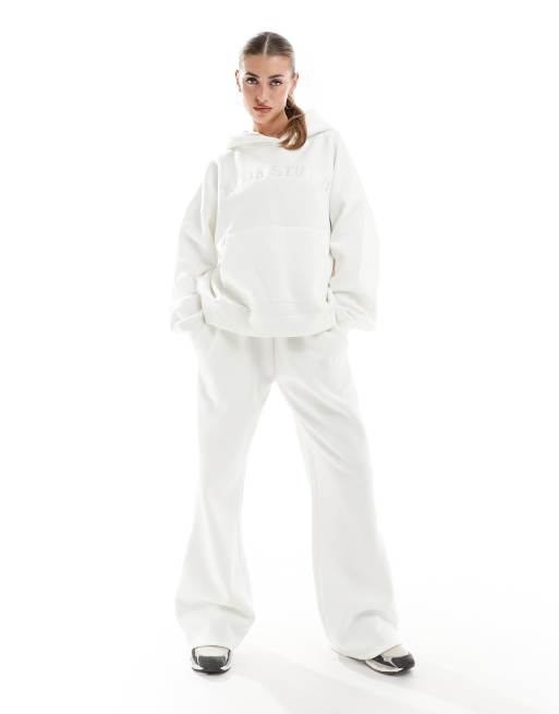 Kaiia logo wide leg sweatpants in white - part of a set