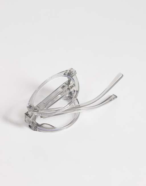 Kaiia - Lysegrå ovale briller med klare glas - Kun hos ASOS, 2 af 3