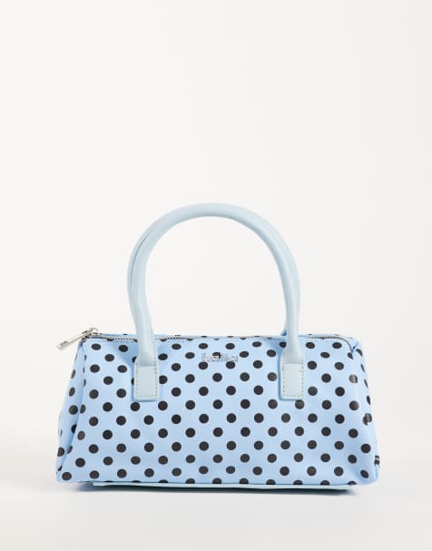 Kaiia mini sac à main exclusif à pois bleu et noir - view 1