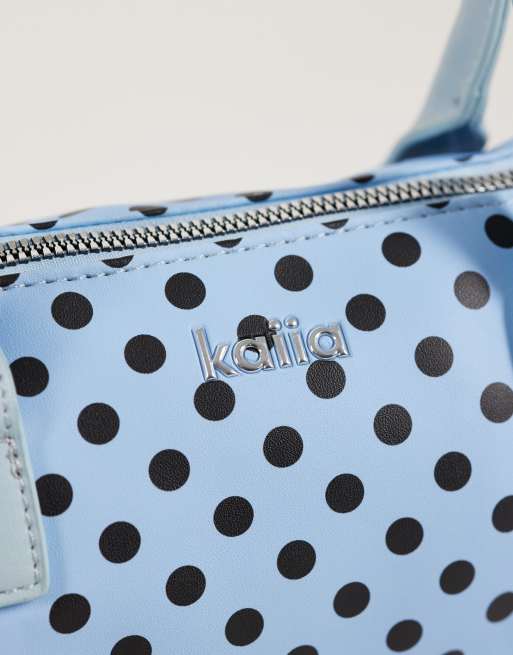 Kaiia minibolso exclusivo de lunares azules y negros, 3 de 4