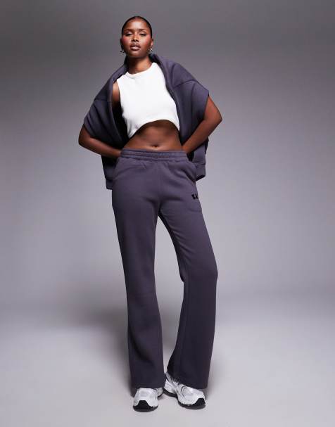 Kaiia - Pantalon de jogging d'ensemble ample à broderie logo - Gris foncé - view 1