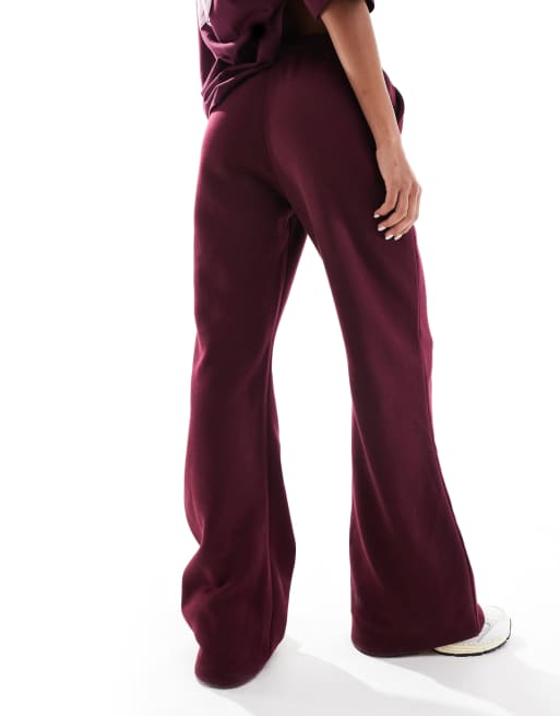 Kaiia - Pantalon de jogging d'ensemble ample - Bordeaux, 3 de 5