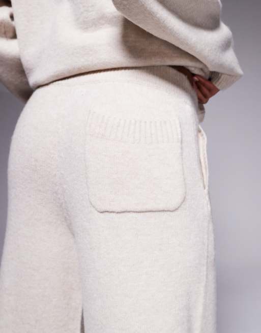 Kaiia - Pantalon d'ensemble ample en maille avec broderie logo - Grège, 5 de 6