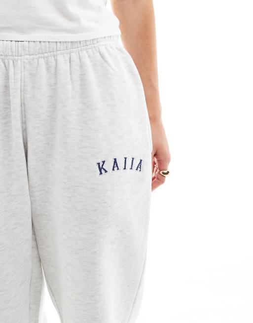 Kaiia Petite - Pantalon de jogging resserré aux chevilles - Gris clair, 2 de 5