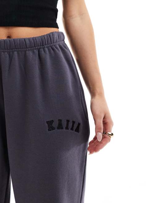 Kaiia Petite - Pantalon de jogging resserré aux chevilles - Gris foncé, 3 de 5