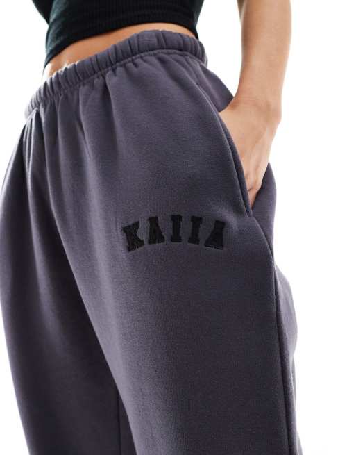 Kaiia Petite - Pantalon de jogging resserré aux chevilles - Gris foncé, 4 de 5